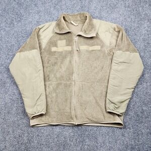 Polartec ECWCS Jacket Mens Medium Beige Fleece Cold Weather Military USA